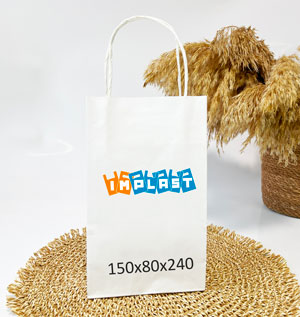 Паперовий крафт пакет 150х80х240